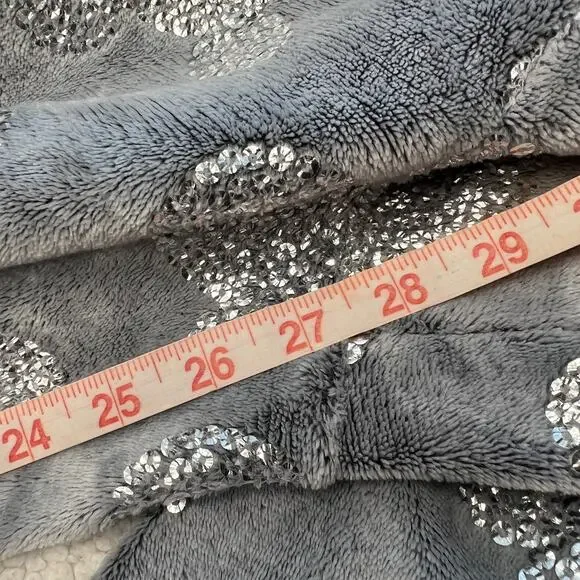 Disney Silver Sequin Mickey Jogger Sleep Pants Medium - Picture 12 of 12